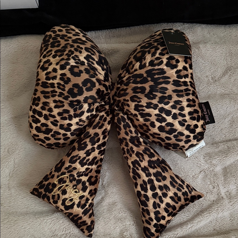 Leopard Print Bow Pillow Juicy Couture